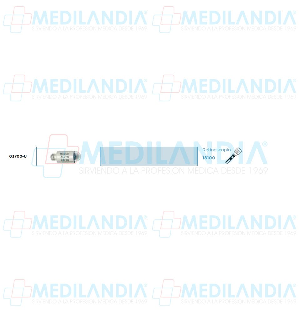 Foco Welch Allyn 03700 03700 - u 3.5v - Foco - WELCH ALLYN - MEDILANDIA | Tienda de productos médicos