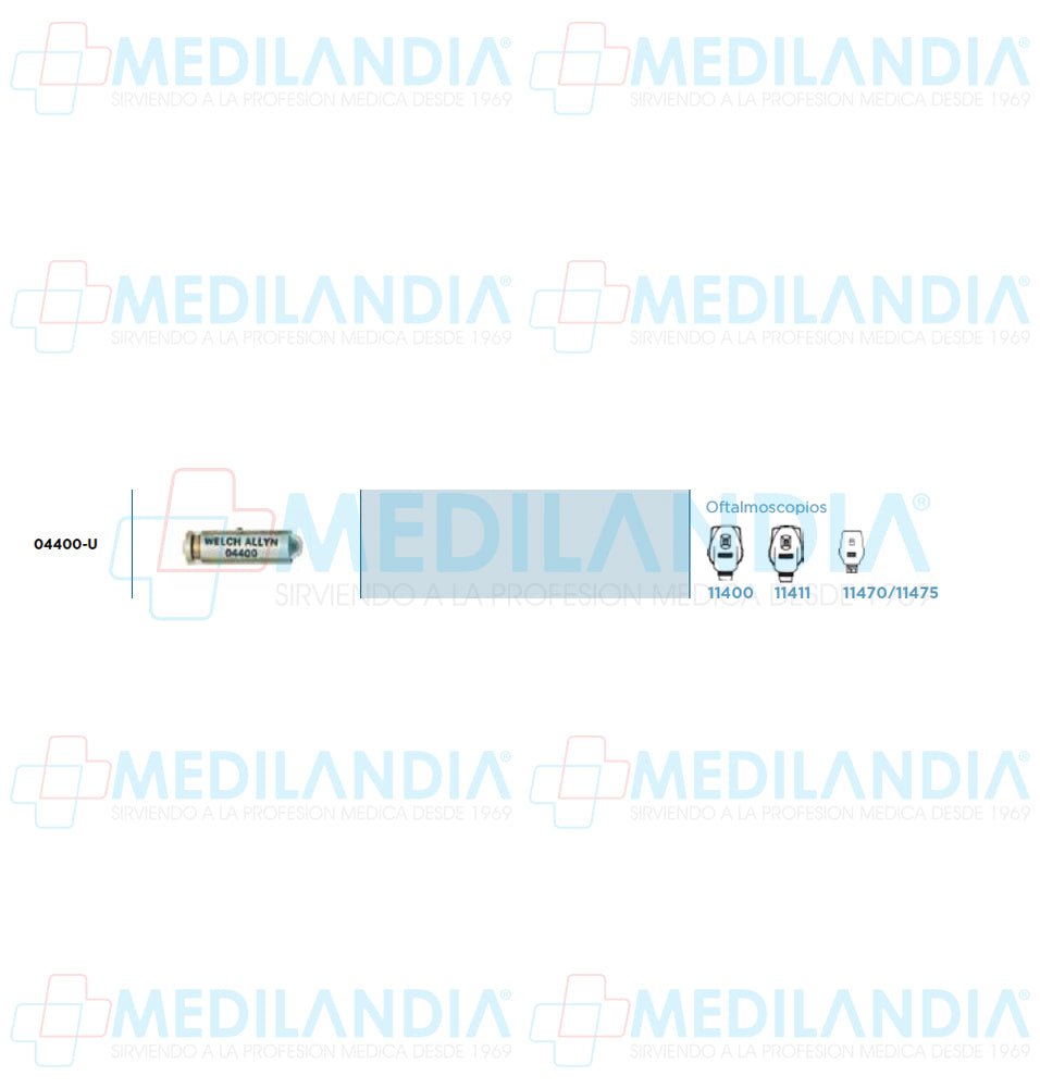 Foco Welch Allyn 04400 04400 - u 2.5v - Foco - WELCH ALLYN - MEDILANDIA | Tienda de productos médicos