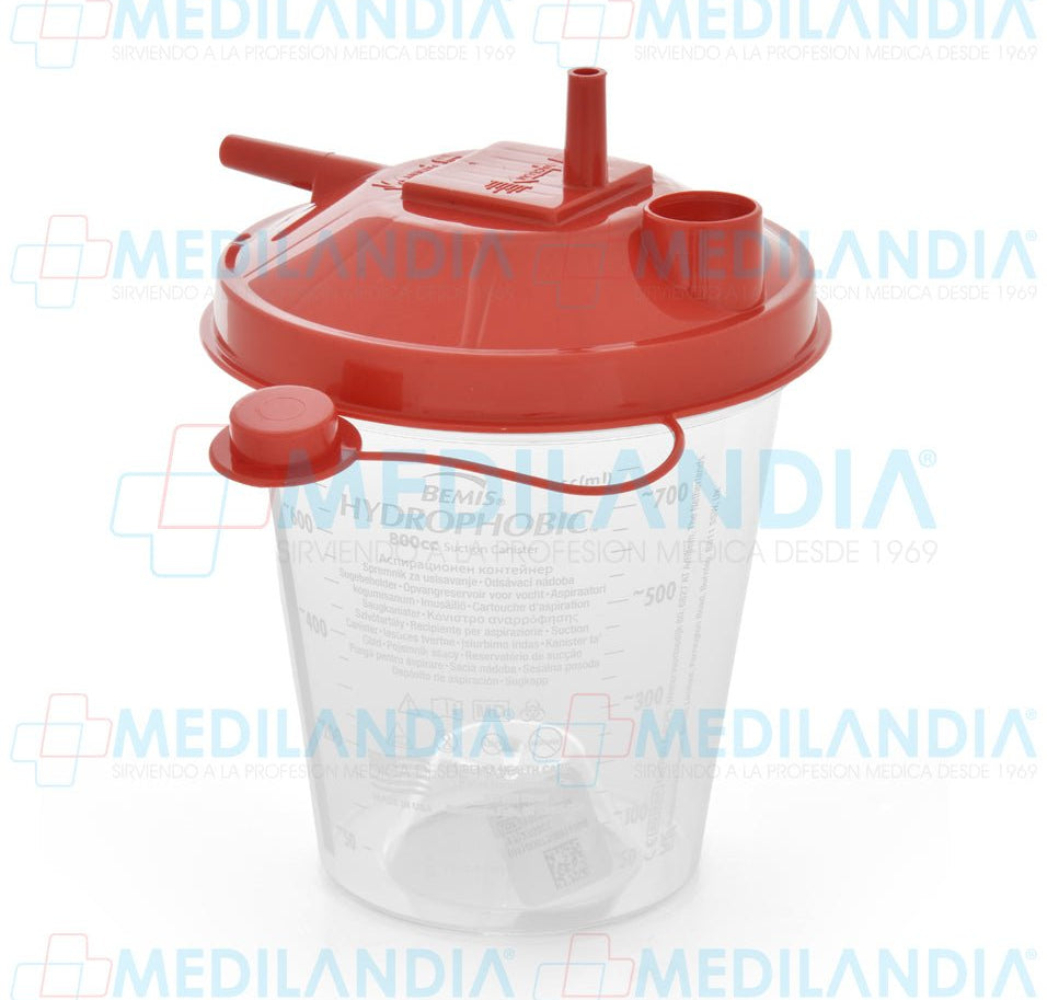Frasco recipiente para aspirador con capacidad de 800 cc (ml) - Frasco para aspirador - BEMIS- MEDILANDIA | Tienda de productos y equipos médicos de calidad en México | Soluciones profesionales para clínicas, hospitales y consultorios.