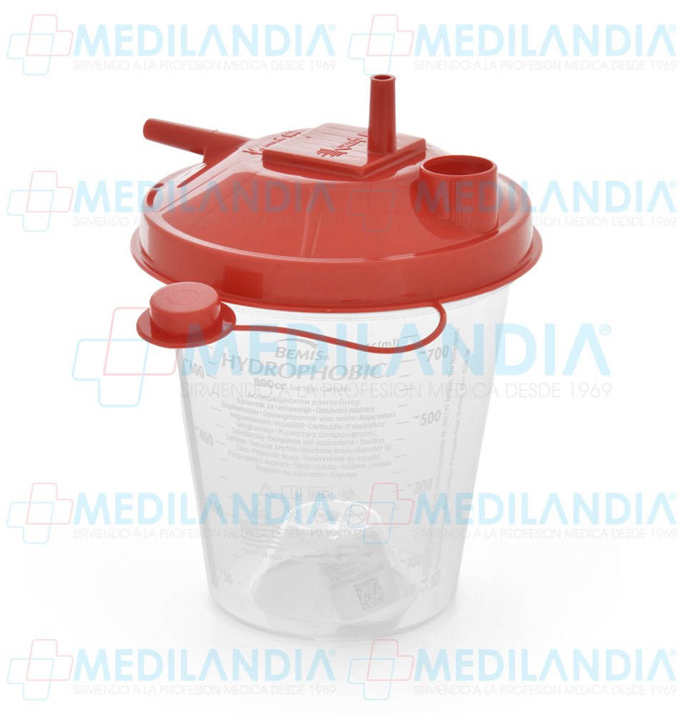Frasco recipiente para aspirador con capacidad de 800 cc (ml) - Frasco para aspirador - BEMIS- MEDILANDIA | Tienda de productos y equipos médicos de calidad en México | Soluciones profesionales para clínicas, hospitales y consultorios.
