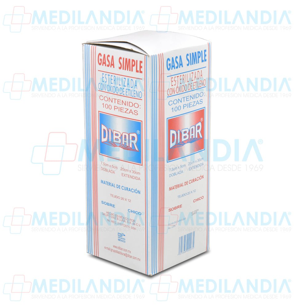 Gasa estéril 7.5 X 5 - Gasa - DIBAR - MEDILANDIA | Tienda de productos médicos