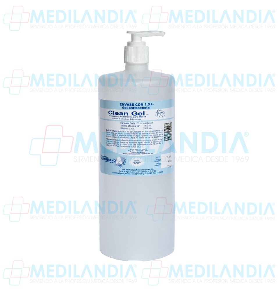 Gel anti bacterial Clean Gel NF - Gel anti bacterial - ALTAMIRANO - MEDILANDIA | Tienda de productos y equipos médicos de calidad en México | Soluciones profesionales para clínicas, hospitales y consultorios.