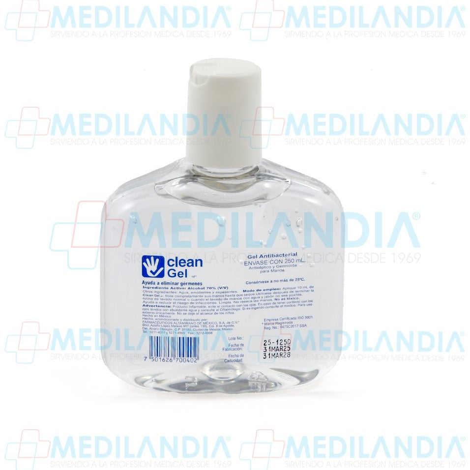 Gel anti bacterial Clean Gel NF - Gel anti bacterial - ALTAMIRANO - MEDILANDIA | Tienda de productos y equipos médicos de calidad en México | Soluciones profesionales para clínicas, hospitales y consultorios.