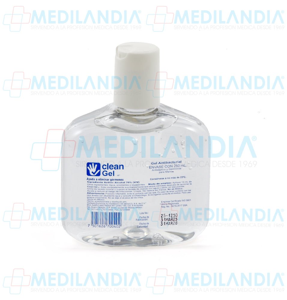 Gel anti bacterial Clean Gel NF - Gel anti bacterial - ALTAMIRANO - MEDILANDIA | Tienda de productos y equipos médicos de calidad en México | Soluciones profesionales para clínicas, hospitales y consultorios.