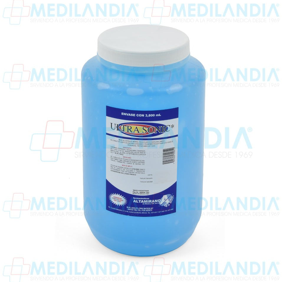 Gel conductor Ultra Sonic - Gel conductor - ALTAMIRANO - MEDILANDIA | Tienda de productos y equipos médicos de calidad en México | Soluciones profesionales para clínicas, hospitales y consultorios.