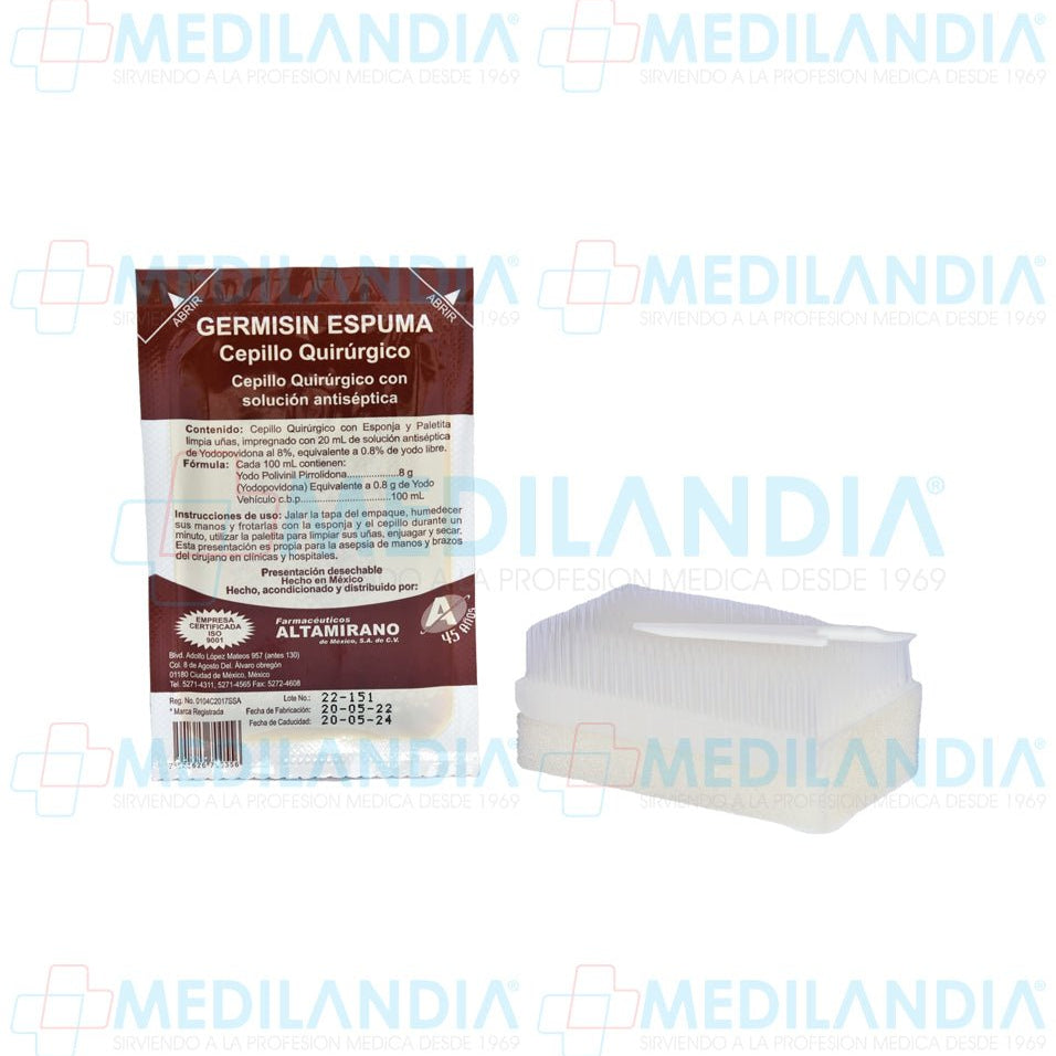 Germisin espuma NF - Solución antiséptica - ALTAMIRANO - MEDILANDIA | Tienda de productos y equipos médicos de calidad en México | Soluciones profesionales para clínicas, hospitales y consultorios.