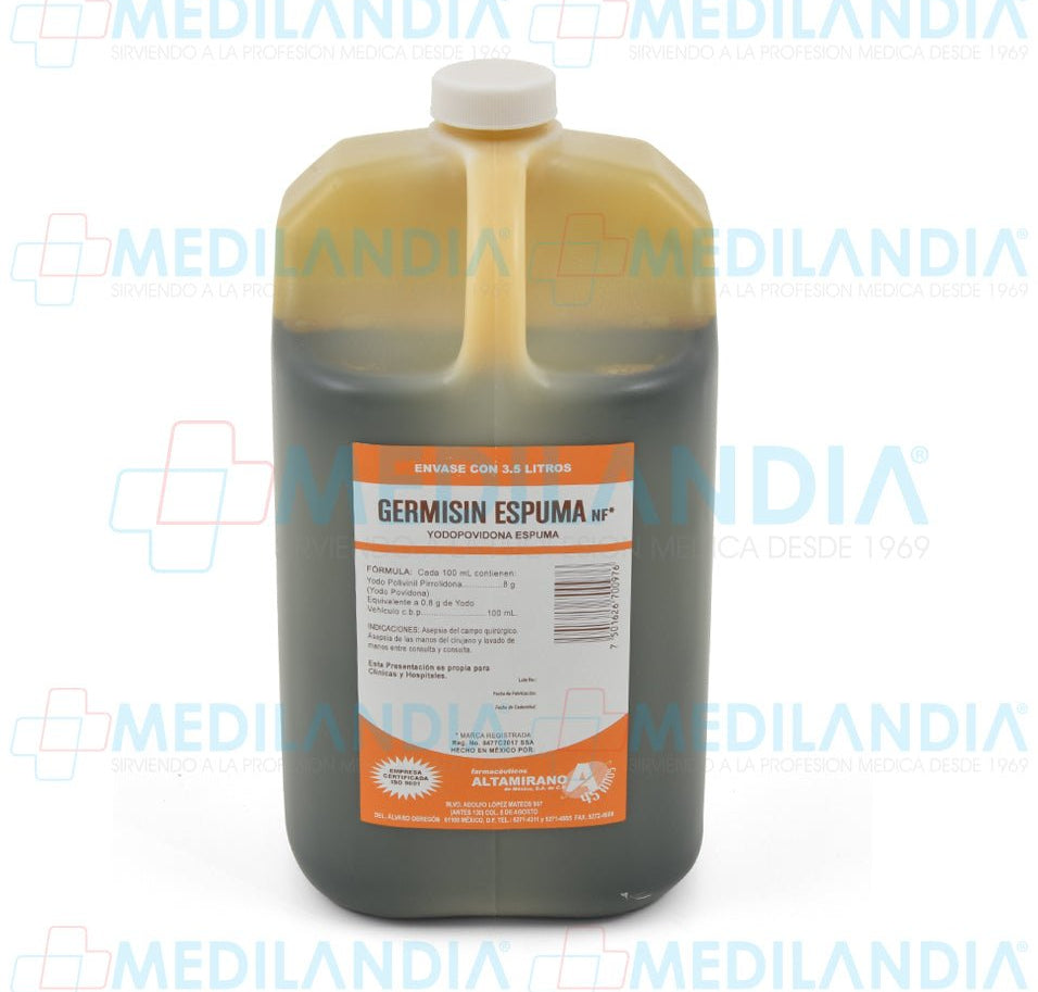 Germisin espuma NF - Solución antiséptica - ALTAMIRANO - MEDILANDIA | Tienda de productos y equipos médicos de calidad en México | Soluciones profesionales para clínicas, hospitales y consultorios.