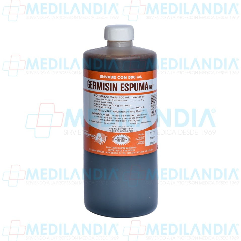Germisin espuma NF - Solución antiséptica - ALTAMIRANO - MEDILANDIA | Tienda de productos y equipos médicos de calidad en México | Soluciones profesionales para clínicas, hospitales y consultorios.