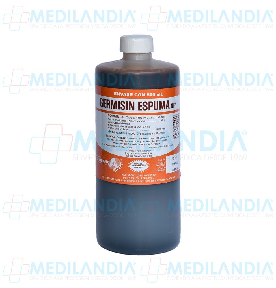 Germisin espuma NF - Solución antiséptica - ALTAMIRANO - MEDILANDIA | Tienda de productos y equipos médicos de calidad en México | Soluciones profesionales para clínicas, hospitales y consultorios.