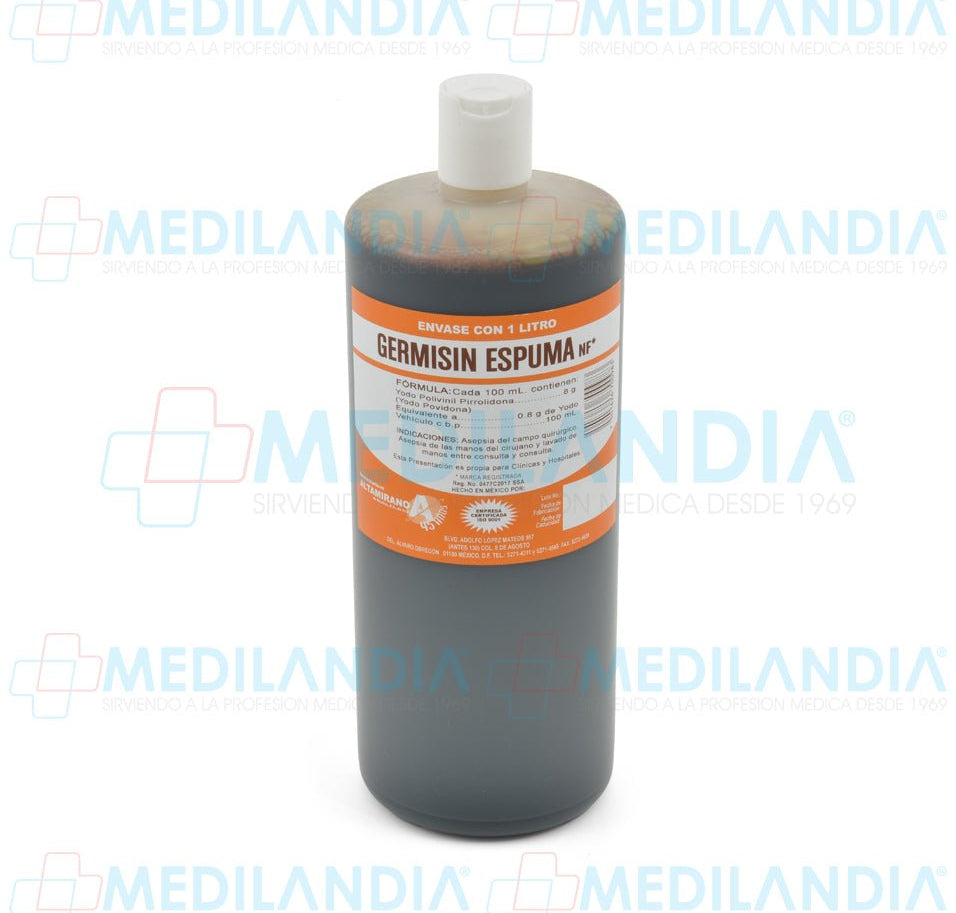 Germisin espuma NF - Solución antiséptica - ALTAMIRANO - MEDILANDIA | Tienda de productos y equipos médicos de calidad en México | Soluciones profesionales para clínicas, hospitales y consultorios.