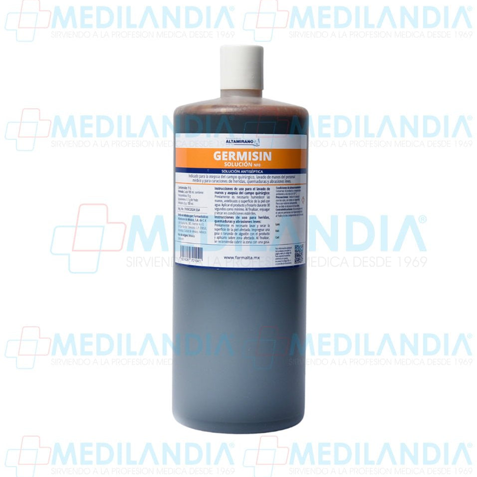 Germisin solución NF - Solución antiséptica - ALTAMIRANO - MEDILANDIA | Tienda de productos y equipos médicos de calidad en México | Soluciones profesionales para clínicas, hospitales y consultorios.