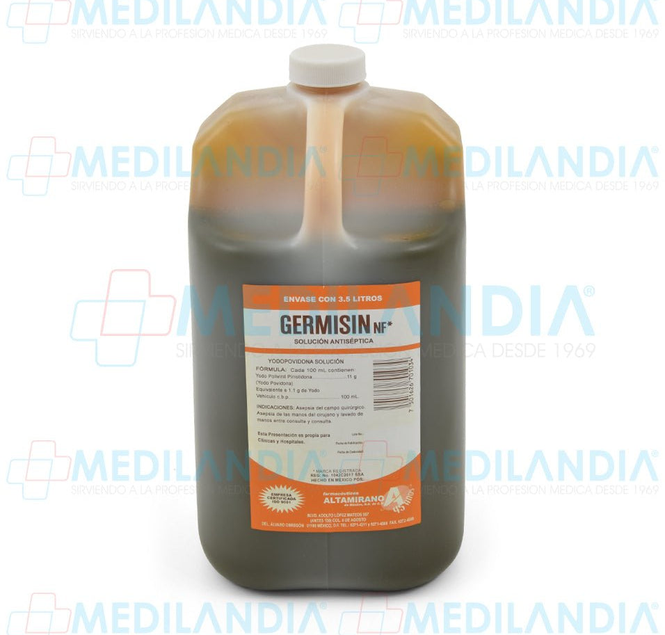 Germisin solución NF - Solución antiséptica - ALTAMIRANO - MEDILANDIA | Tienda de productos y equipos médicos de calidad en México | Soluciones profesionales para clínicas, hospitales y consultorios.