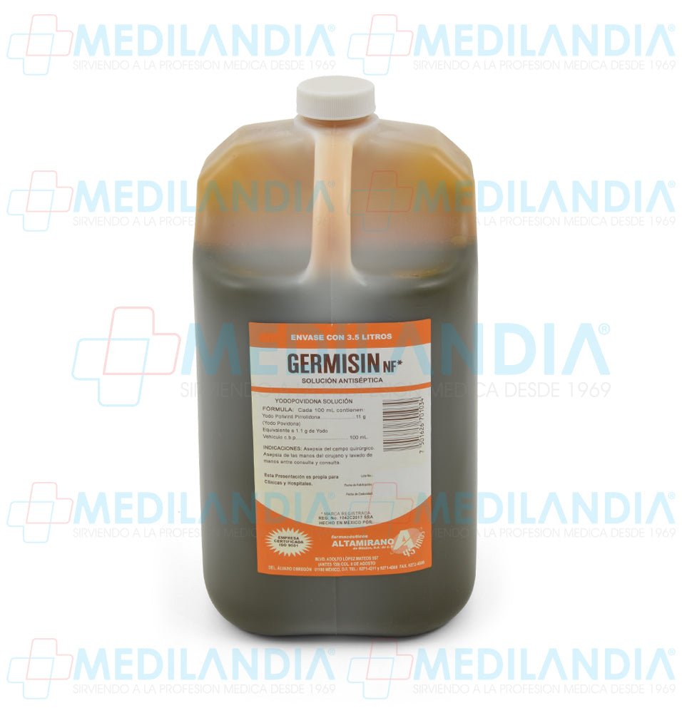 Germisin solución NF - Solución antiséptica - ALTAMIRANO - MEDILANDIA | Tienda de productos y equipos médicos de calidad en México | Soluciones profesionales para clínicas, hospitales y consultorios.