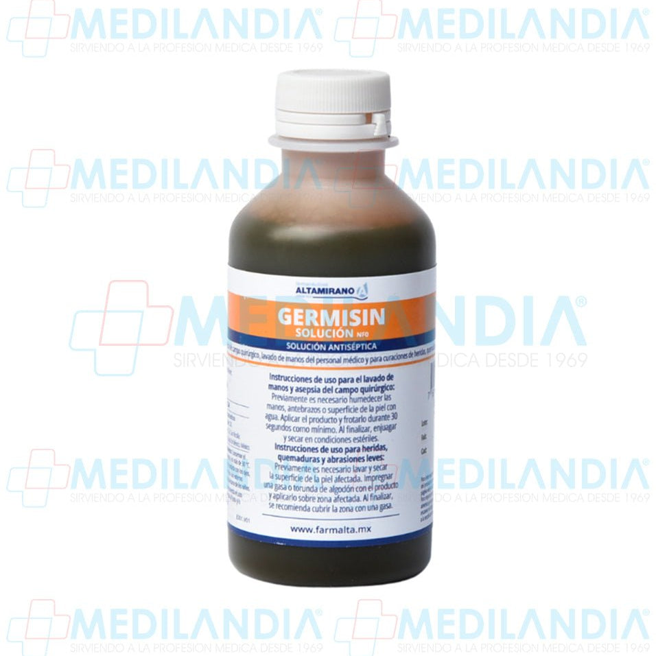 Germisin solución NF - Solución antiséptica - ALTAMIRANO - MEDILANDIA | Tienda de productos y equipos médicos de calidad en México | Soluciones profesionales para clínicas, hospitales y consultorios.