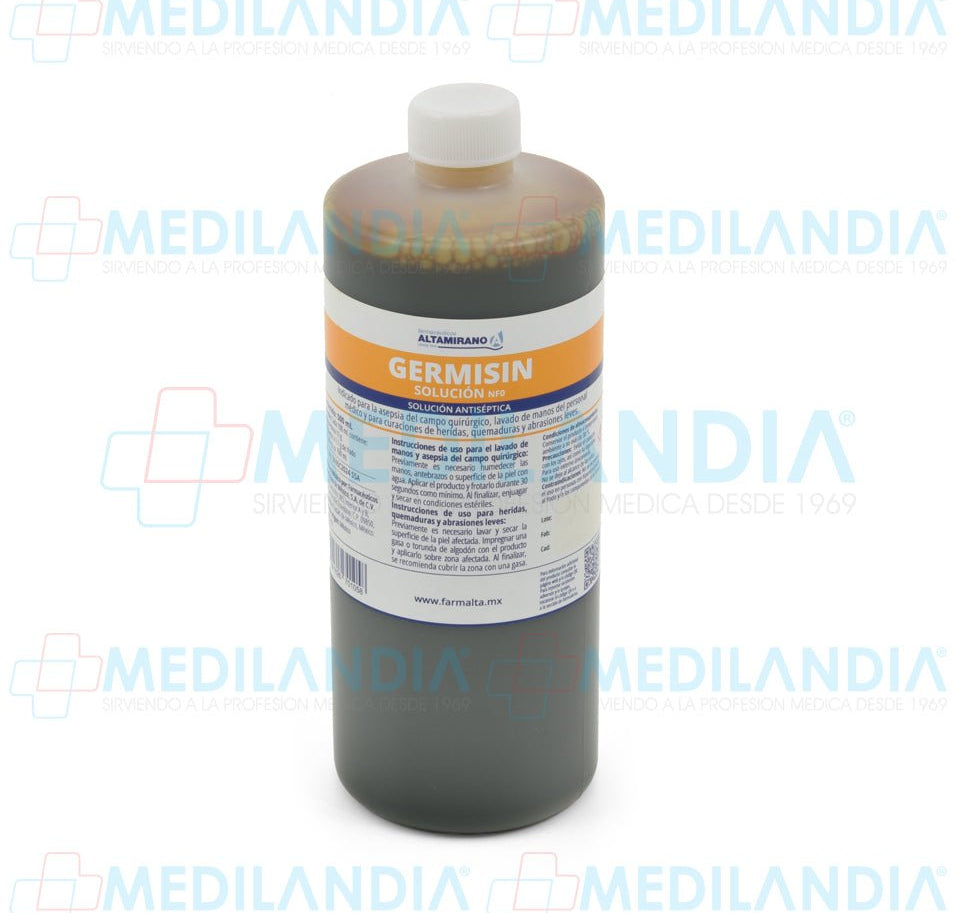 Germisin solución NF - Solución antiséptica - ALTAMIRANO - MEDILANDIA | Tienda de productos y equipos médicos de calidad en México | Soluciones profesionales para clínicas, hospitales y consultorios.