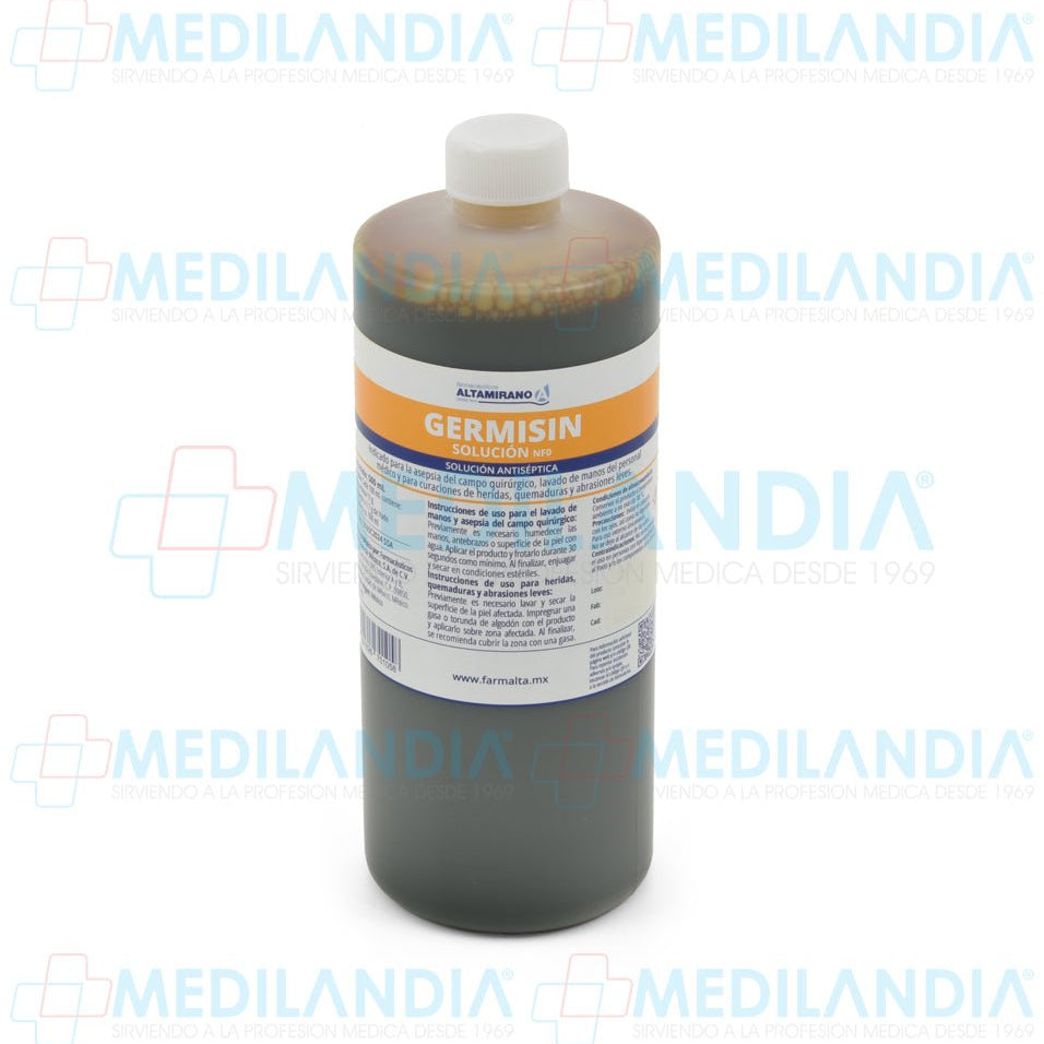 Germisin solución NF - Solución antiséptica - ALTAMIRANO - MEDILANDIA | Tienda de productos y equipos médicos de calidad en México | Soluciones profesionales para clínicas, hospitales y consultorios.