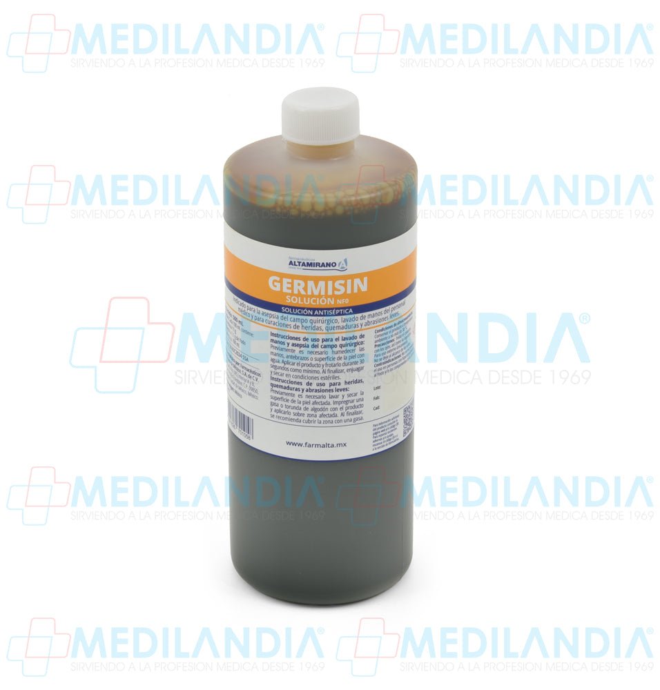 Germisin solución NF - Solución antiséptica - ALTAMIRANO - MEDILANDIA | Tienda de productos y equipos médicos de calidad en México | Soluciones profesionales para clínicas, hospitales y consultorios.