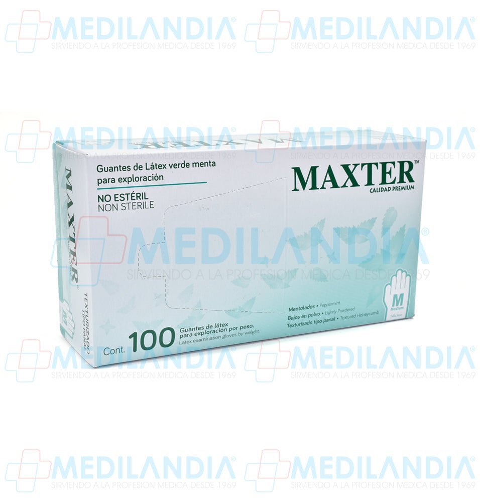 Guante para exploración de látex, mentolado - Guante de exploracion - MAXTER - MEDILANDIA | Tienda de productos médicos