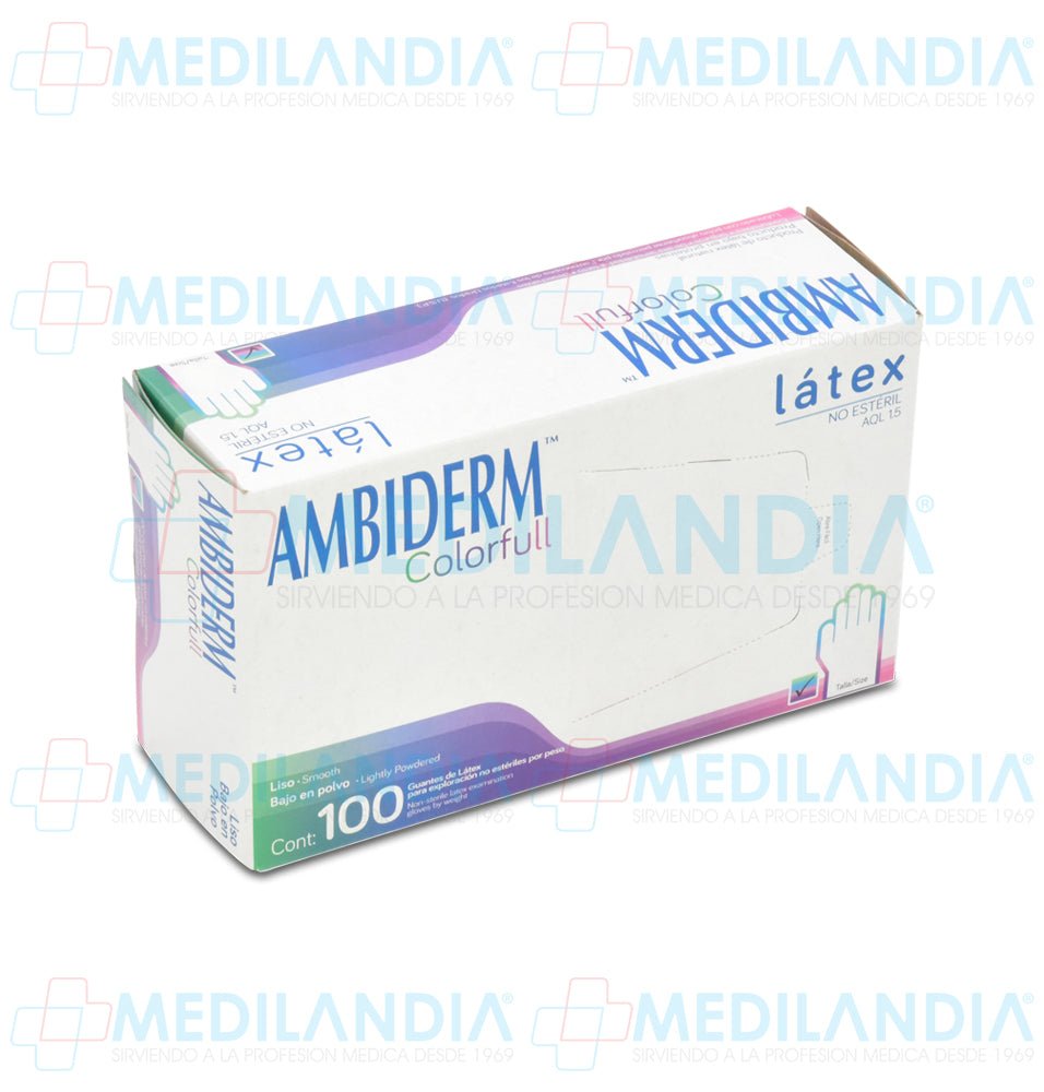 Guante para exploración y uso general multicolores - Guante de exploracion - AMBIDERM - MEDILANDIA | Tienda de productos médicos