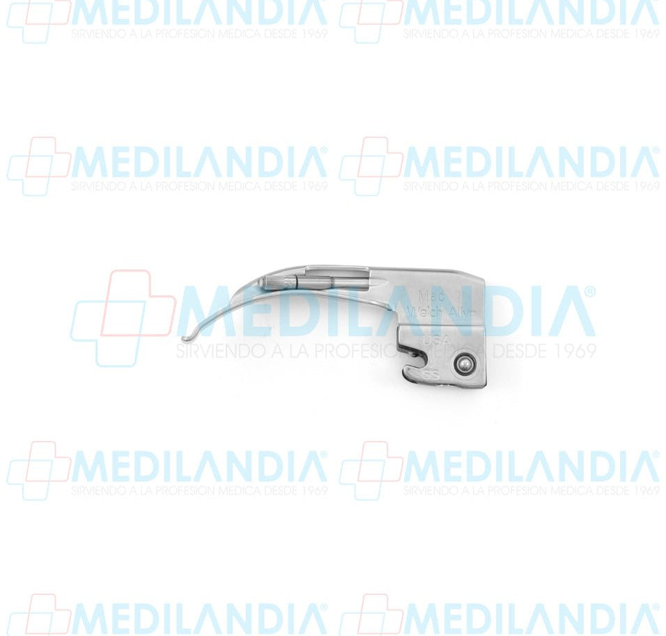 Hoja para laringoscopio (con bombillo) estándar MacIntosh curva - Laringoscopio - WELCH ALLYN- MEDILANDIA | Tienda de productos y equipos médicos de calidad en México | Soluciones profesionales para clínicas, hospitales y consultorios.