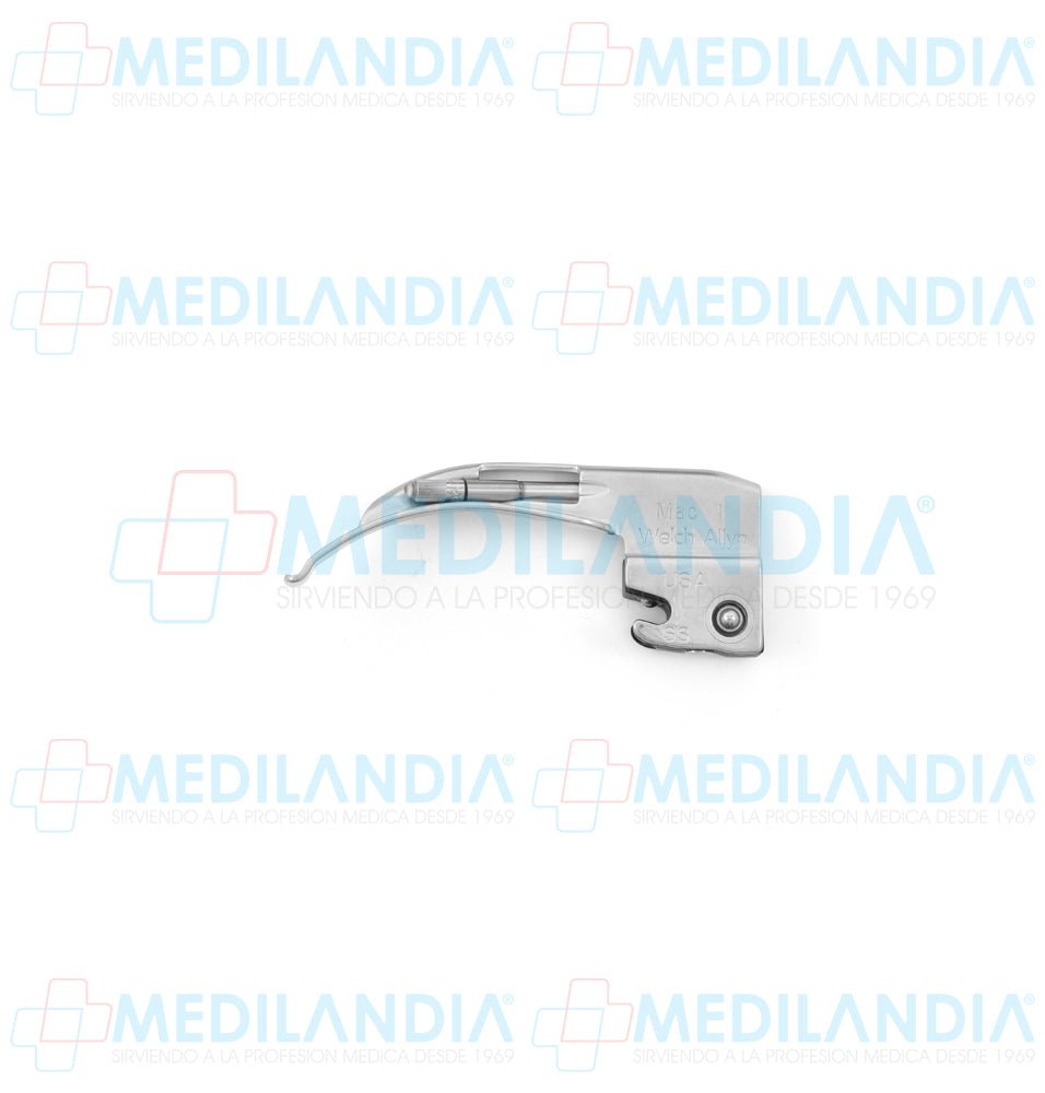 Hoja para laringoscopio (con bombillo) estándar MacIntosh curva - Laringoscopio - WELCH ALLYN- MEDILANDIA | Tienda de productos y equipos médicos de calidad en México | Soluciones profesionales para clínicas, hospitales y consultorios.