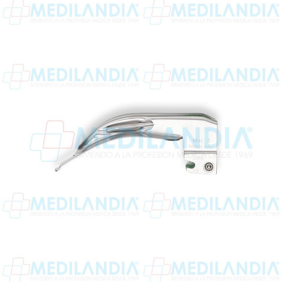 Hoja para laringoscopio curvo MACINTOSH (fibra óptica) - Laringoscopio - WELCH ALLYN- MEDILANDIA | Tienda de productos y equipos médicos de calidad en México | Soluciones profesionales para clínicas, hospitales y consultorios.