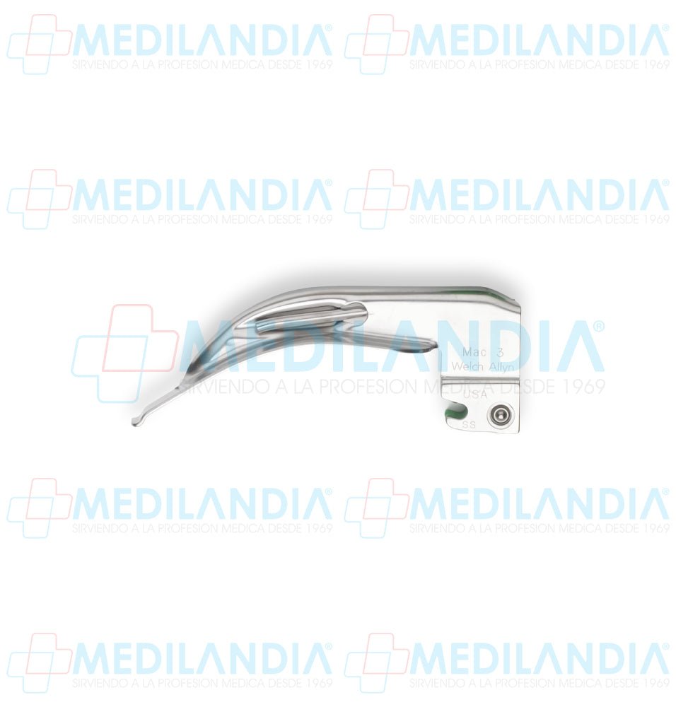 Hoja para laringoscopio curvo MACINTOSH (fibra óptica) - Laringoscopio - WELCH ALLYN- MEDILANDIA | Tienda de productos y equipos médicos de calidad en México | Soluciones profesionales para clínicas, hospitales y consultorios.