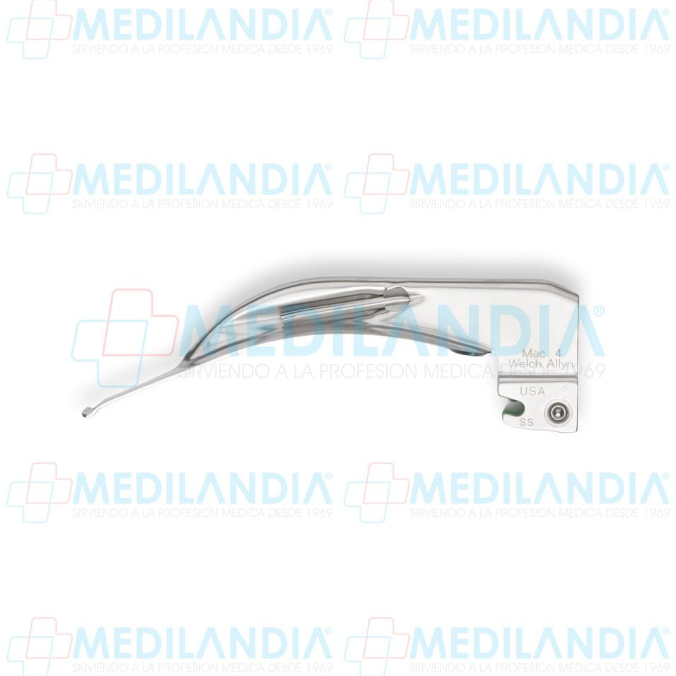 Hoja para laringoscopio curvo MACINTOSH (fibra óptica) - Laringoscopio - WELCH ALLYN- MEDILANDIA | Tienda de productos y equipos médicos de calidad en México | Soluciones profesionales para clínicas, hospitales y consultorios.