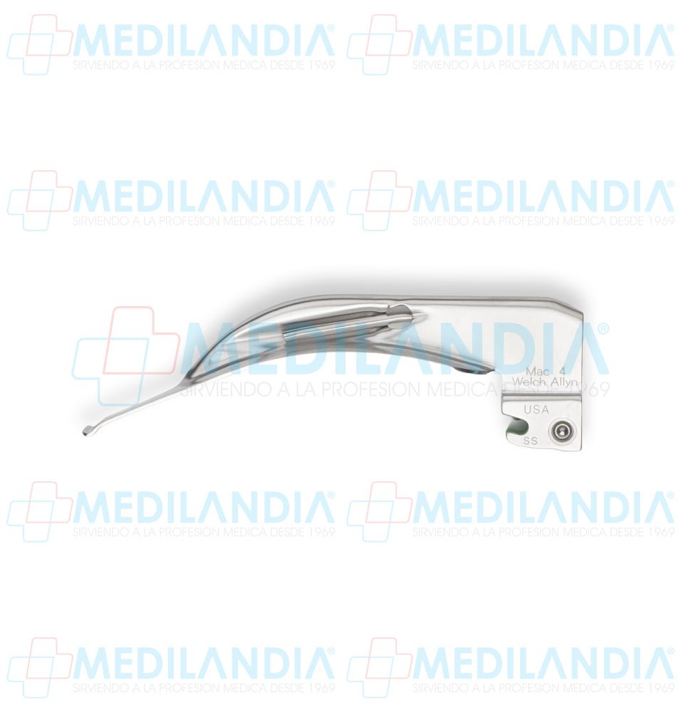 Hoja para laringoscopio curvo MACINTOSH (fibra óptica) - Laringoscopio - WELCH ALLYN- MEDILANDIA | Tienda de productos y equipos médicos de calidad en México | Soluciones profesionales para clínicas, hospitales y consultorios.