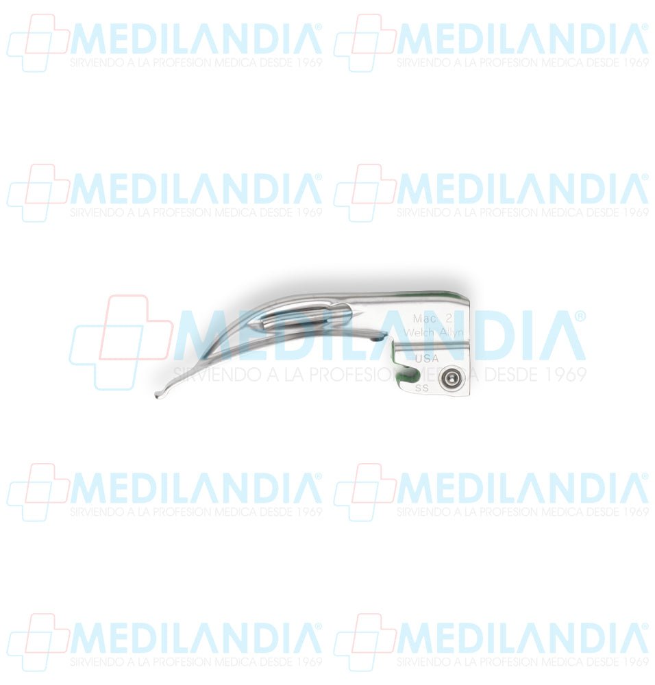 Hoja para laringoscopio curvo MACINTOSH (fibra óptica) - Laringoscopio - WELCH ALLYN- MEDILANDIA | Tienda de productos y equipos médicos de calidad en México | Soluciones profesionales para clínicas, hospitales y consultorios.