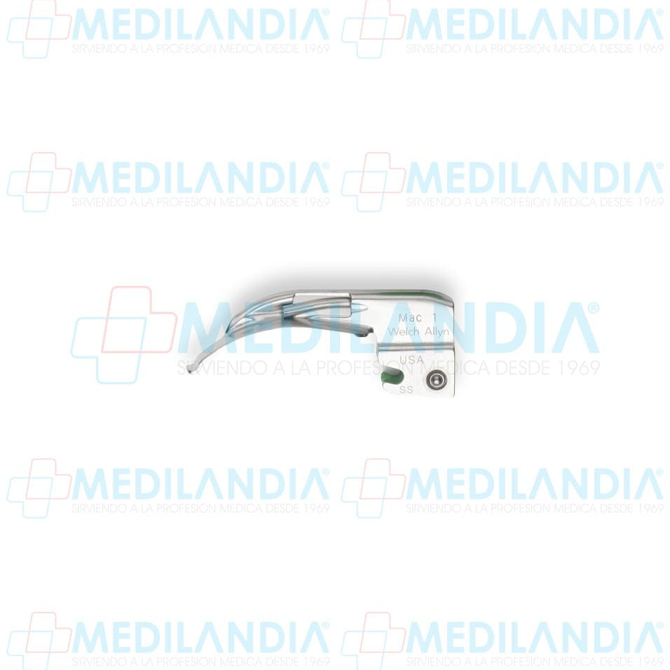 Hoja para laringoscopio curvo MACINTOSH (fibra óptica) - Laringoscopio - WELCH ALLYN- MEDILANDIA | Tienda de productos y equipos médicos de calidad en México | Soluciones profesionales para clínicas, hospitales y consultorios.