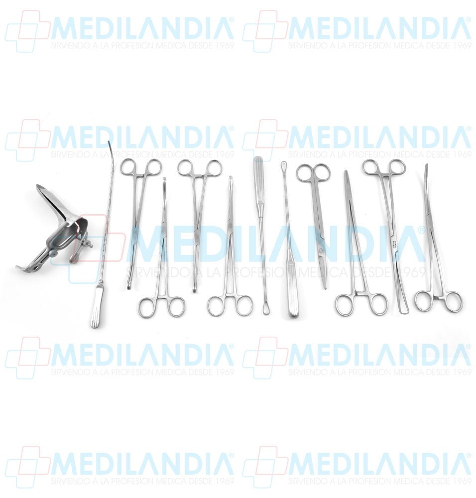 Juego de instrumental para revisión uterina 12 piezas - Juego revisión uterina - HP- MEDILANDIA | Tienda de productos y equipos médicos de calidad en México | Soluciones profesionales para clínicas, hospitales y consultorios.