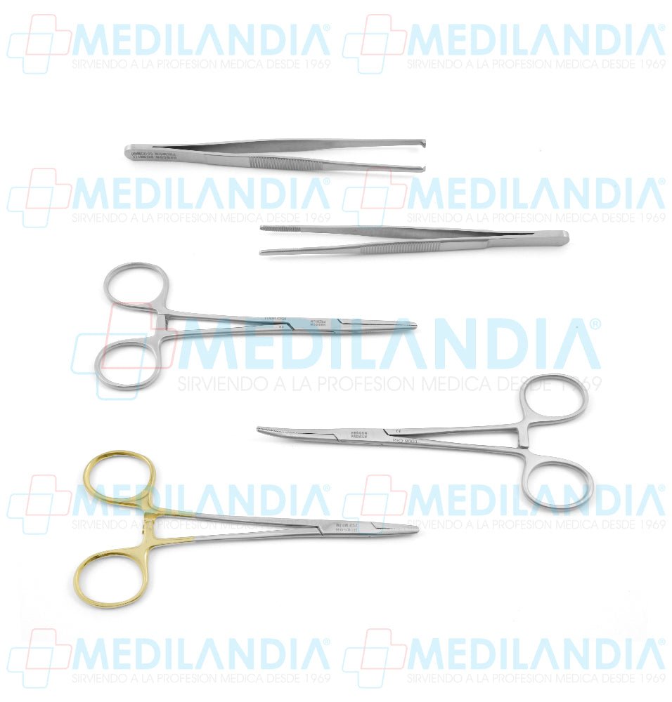 Juego para sutura de 5 piezas - Juego para sutura - HP- MEDILANDIA | Tienda de productos y equipos médicos de calidad en México | Soluciones profesionales para clínicas, hospitales y consultorios.