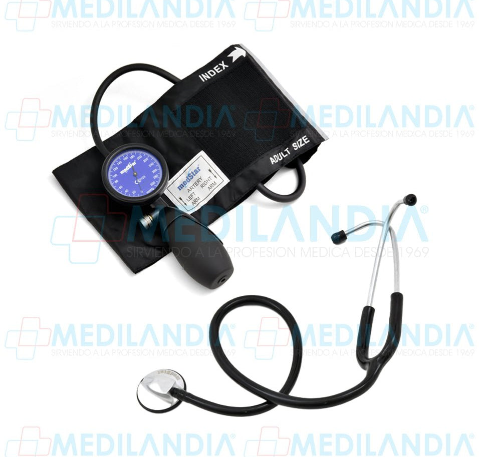 Kit de baumanómetro (esfirgmomanometro) aneroide integral de palma con estetoscopio de una campana de lujo - Kit de diagnóstico - MEDSTAR - MEDILANDIA | Tienda de productos y equipos médicos de calidad en México | Soluciones profesionales para clínicas, hospitales y consultorios.