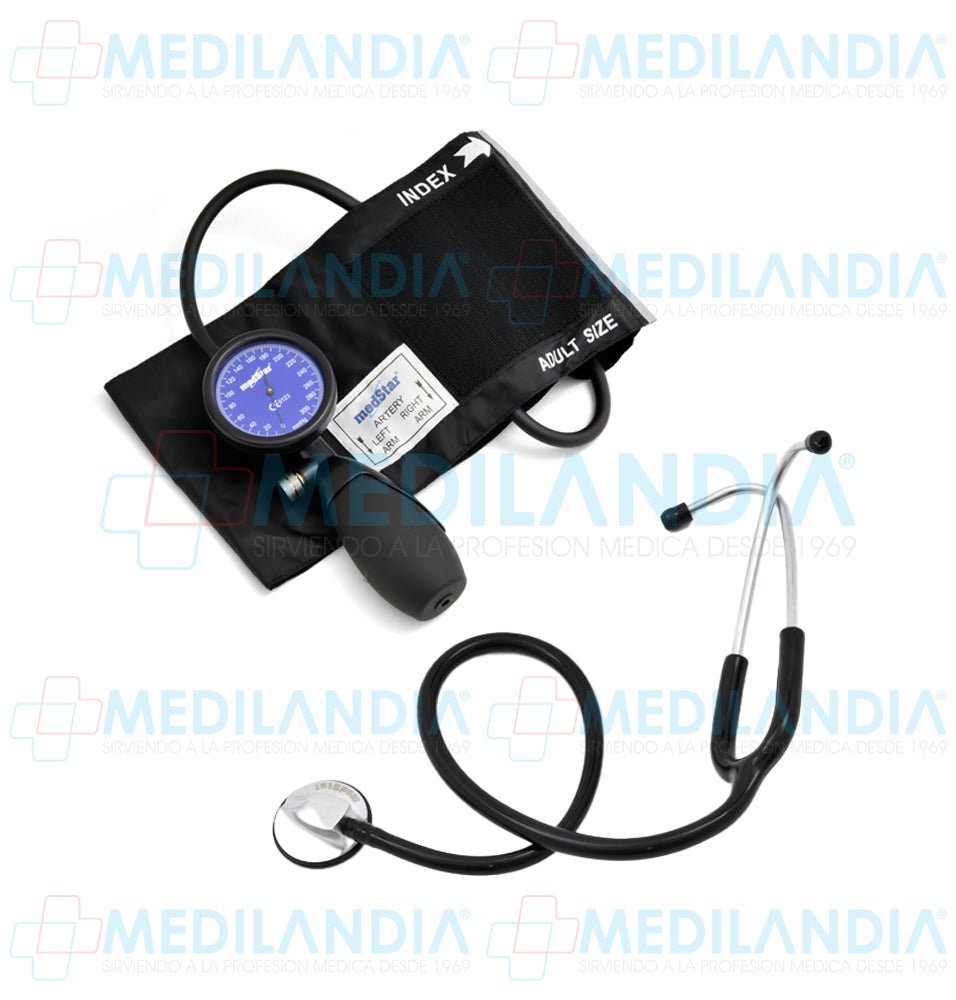 Kit de baumanómetro (esfirgmomanometro) aneroide integral de palma con estetoscopio de una campana de lujo - Kit de diagnóstico - MEDSTAR - MEDILANDIA | Tienda de productos y equipos médicos de calidad en México | Soluciones profesionales para clínicas, hospitales y consultorios.