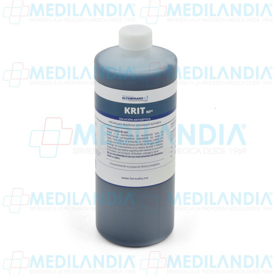 Krit NF germicida de benzalconio al 12% - Solución antiséptica - ALTAMIRANO - MEDILANDIA | Tienda de productos y equipos médicos de calidad en México | Soluciones profesionales para clínicas, hospitales y consultorios.