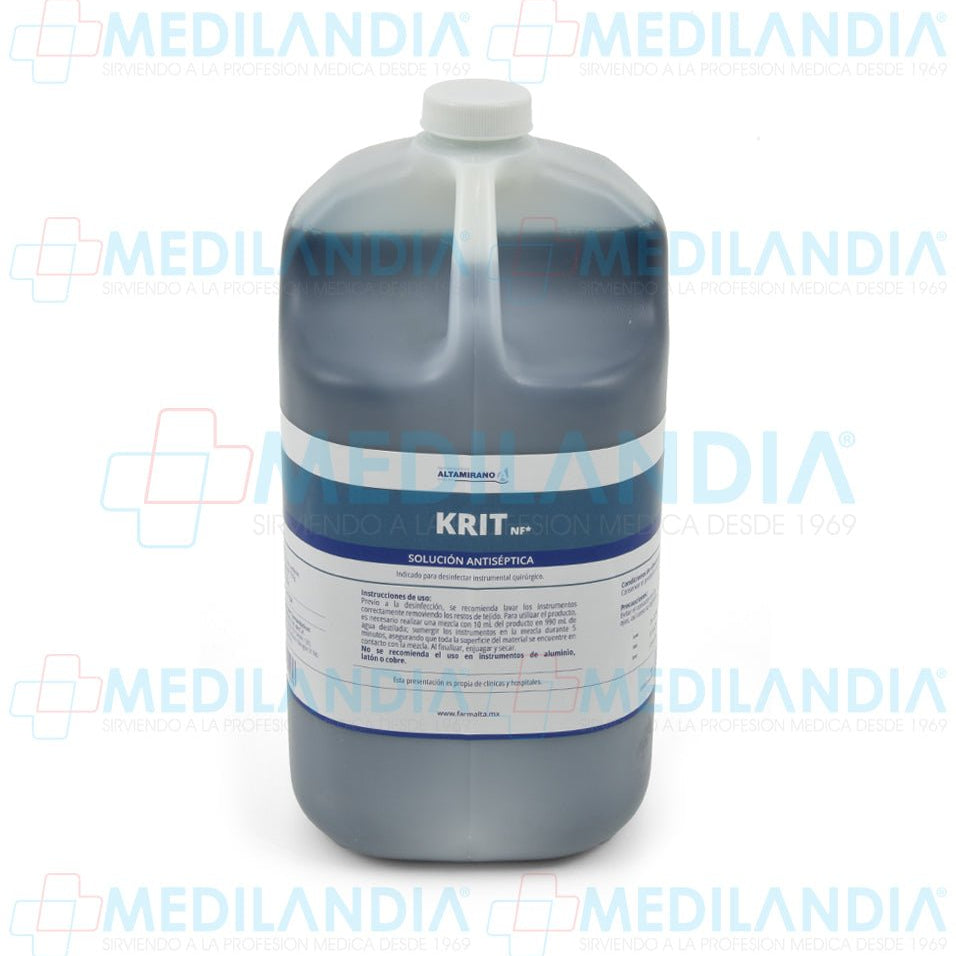 Krit NF germicida de benzalconio al 12% - Solución antiséptica - ALTAMIRANO - MEDILANDIA | Tienda de productos y equipos médicos de calidad en México | Soluciones profesionales para clínicas, hospitales y consultorios.