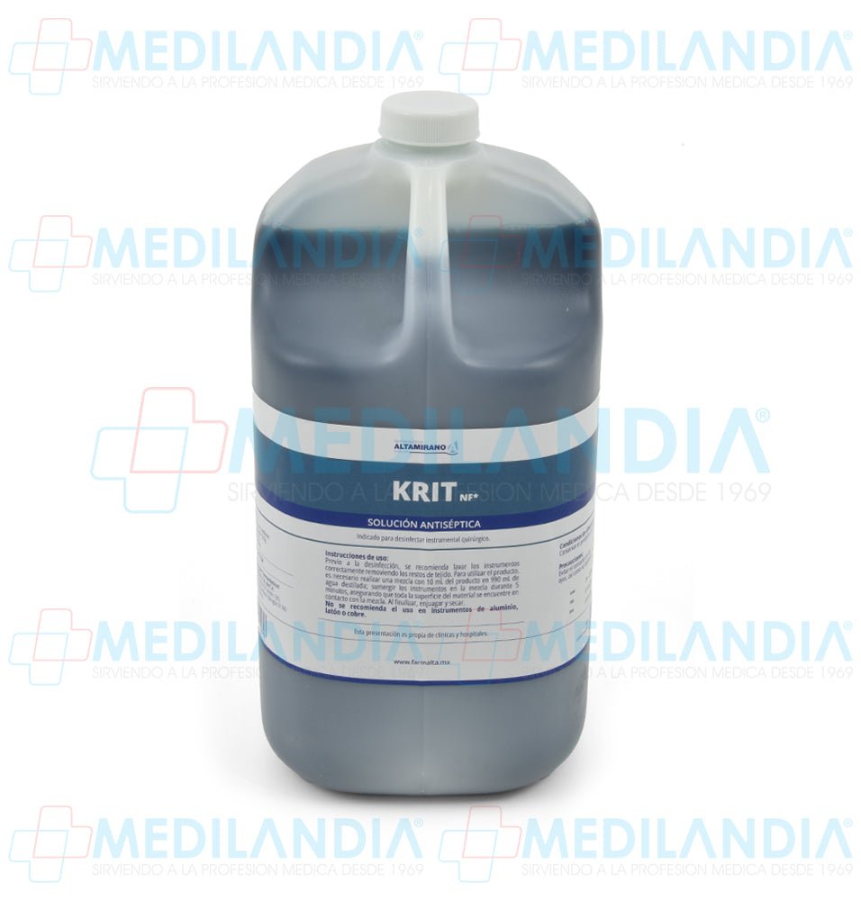Krit NF germicida de benzalconio al 12% - Solución antiséptica - ALTAMIRANO - MEDILANDIA | Tienda de productos y equipos médicos de calidad en México | Soluciones profesionales para clínicas, hospitales y consultorios.
