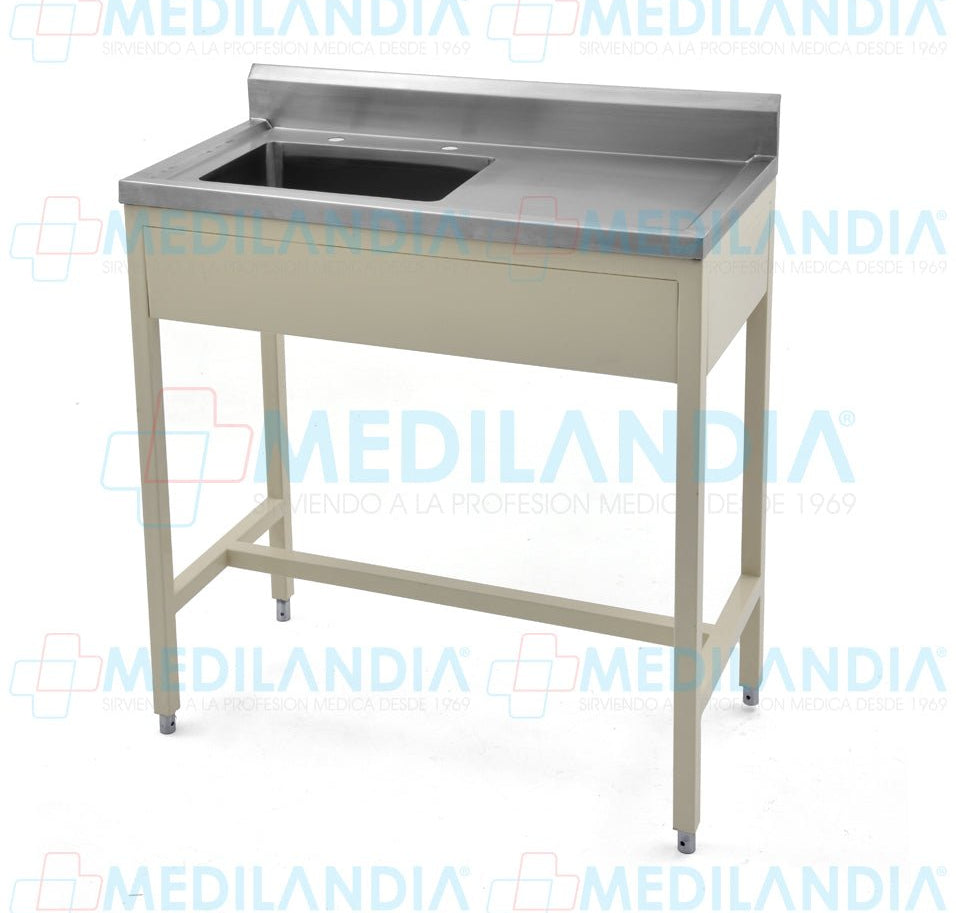 Lavabo Pasteur con cubierta de acero inoxidable - Lavabo - MEDILANDIA - MEDILANDIA | Tienda de productos y equipos médicos de calidad en México | Soluciones profesionales para clínicas, hospitales y consultorios.