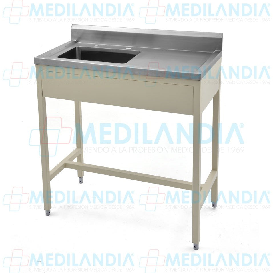 Lavabo Pasteur con cubierta de acero inoxidable - Lavabo - MEDILANDIA - MEDILANDIA | Tienda de productos y equipos médicos de calidad en México | Soluciones profesionales para clínicas, hospitales y consultorios.