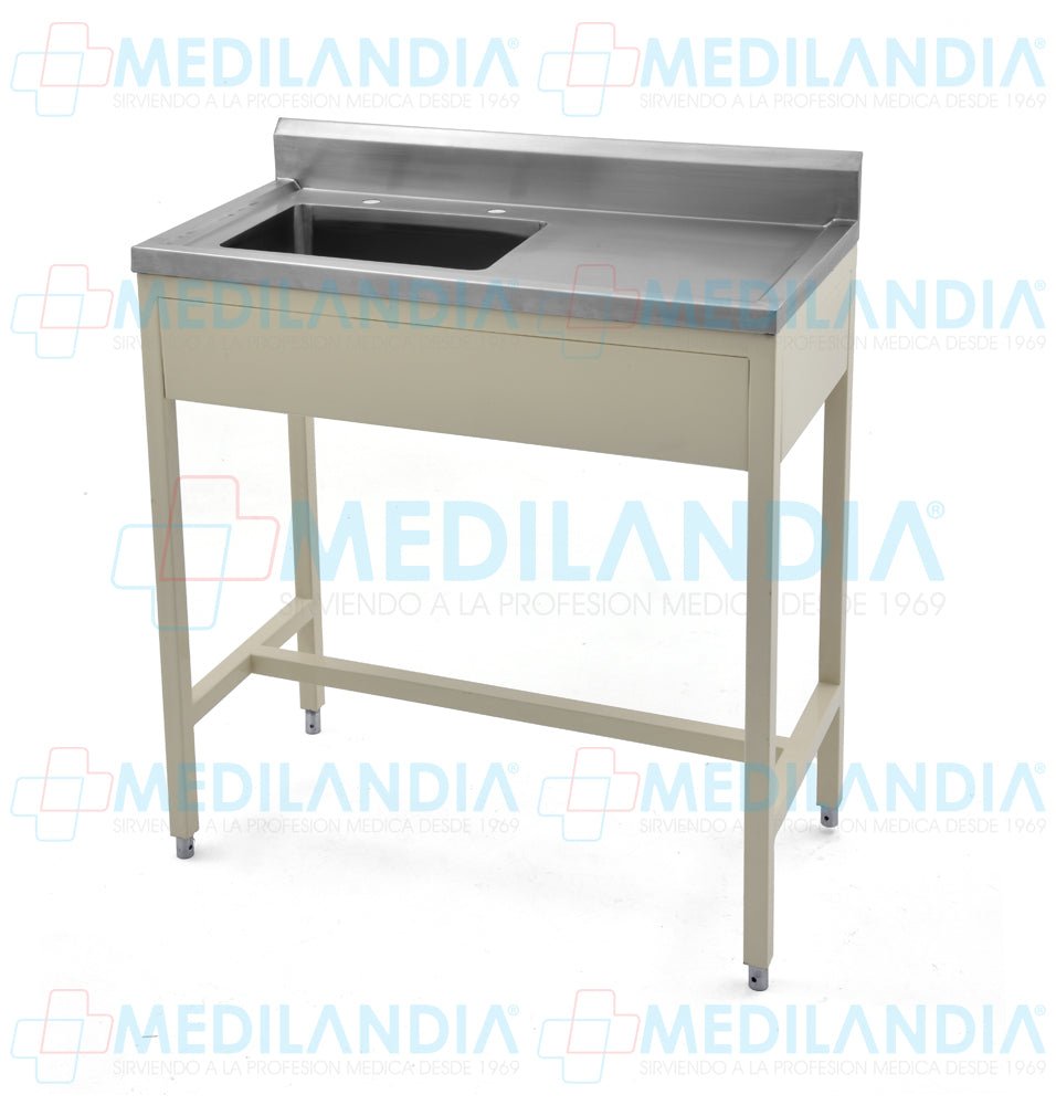 Lavabo Pasteur con cubierta de acero inoxidable - Lavabo - MEDILANDIA - MEDILANDIA | Tienda de productos y equipos médicos de calidad en México | Soluciones profesionales para clínicas, hospitales y consultorios.