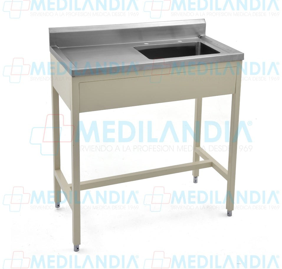 Lavabo Pasteur con cubierta de acero inoxidable - Lavabo - MEDILANDIA - MEDILANDIA | Tienda de productos y equipos médicos de calidad en México | Soluciones profesionales para clínicas, hospitales y consultorios.