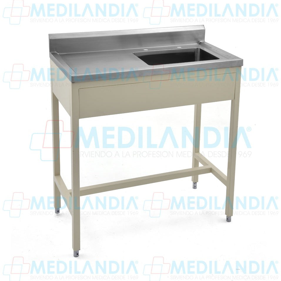 Lavabo Pasteur con cubierta de acero inoxidable - Lavabo - MEDILANDIA - MEDILANDIA | Tienda de productos y equipos médicos de calidad en México | Soluciones profesionales para clínicas, hospitales y consultorios.