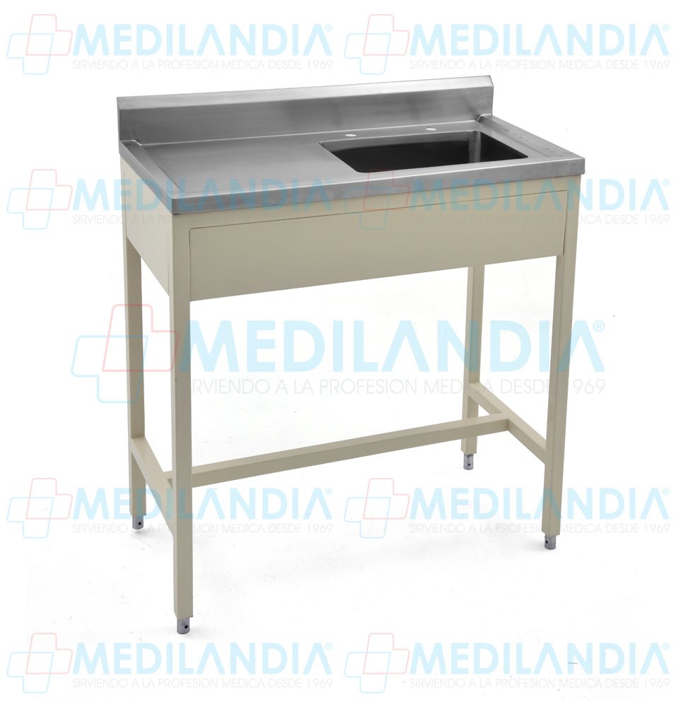 Lavabo Pasteur con cubierta de acero inoxidable - Lavabo - MEDILANDIA - MEDILANDIA | Tienda de productos y equipos médicos de calidad en México | Soluciones profesionales para clínicas, hospitales y consultorios.