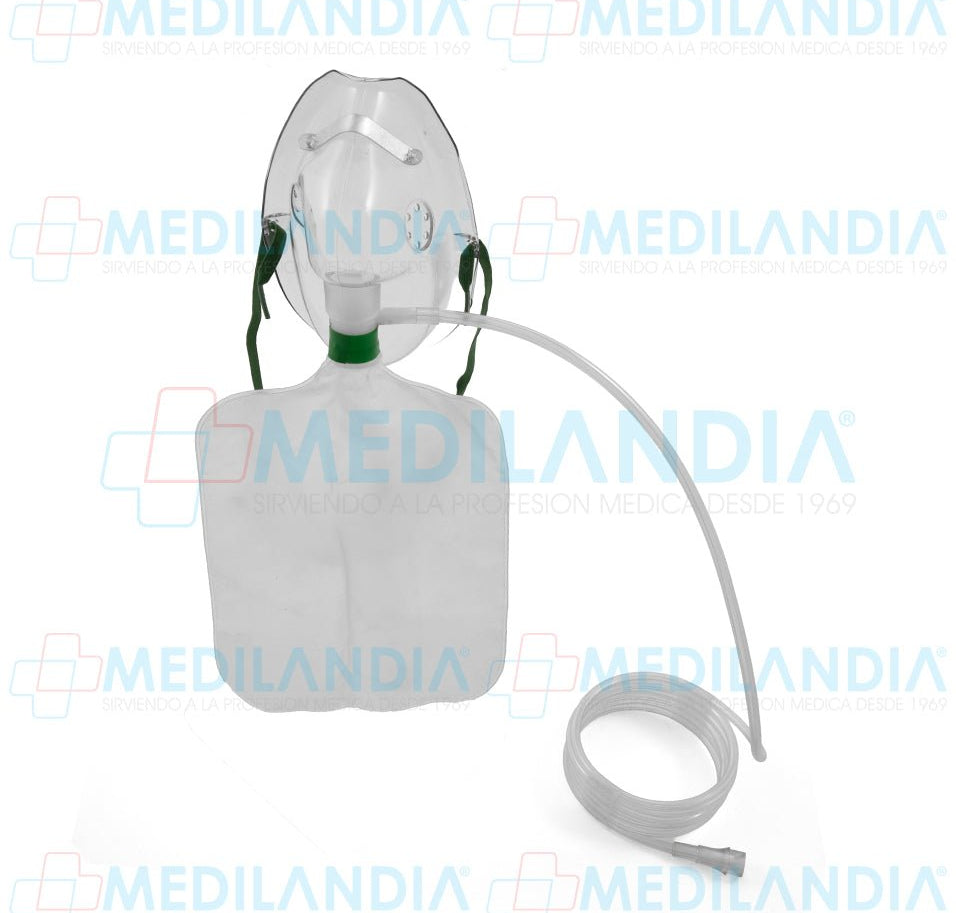 Mascarilla para oxigeno de alta concentración adulto con reservorio - Mascarilla - HUDSON- MEDILANDIA | Tienda de productos y equipos médicos de calidad en México | Soluciones profesionales para clínicas, hospitales y consultorios.