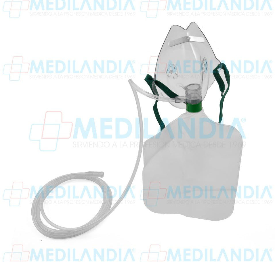 Mascarilla para oxigeno de alta concentración adulto con reservorio - Mascarilla - SALTER LABS- MEDILANDIA | Tienda de productos y equipos médicos de calidad en México | Soluciones profesionales para clínicas, hospitales y consultorios.