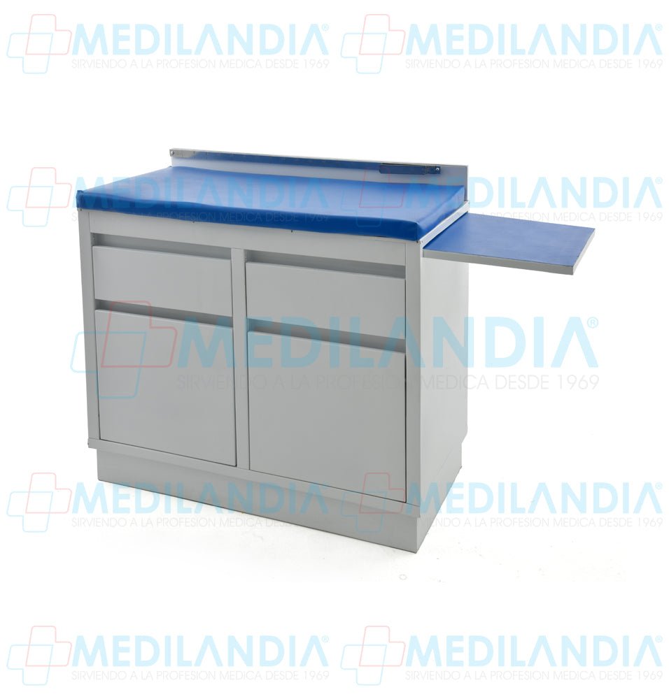 Mesa de exploración pediátrica con gabinete - Mesa de exploracion - MEDILANDIA - MEDILANDIA | Tienda de productos y equipos médicos de calidad en México | Soluciones profesionales para clínicas, hospitales y consultorios.