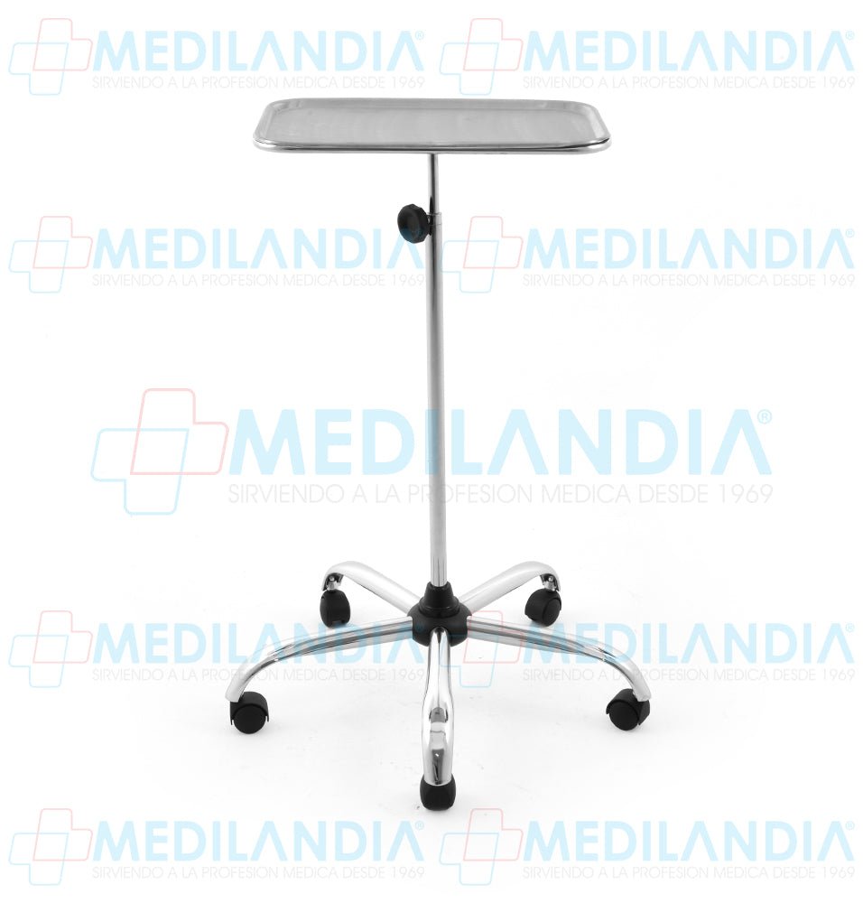 Mesa mayo con soporte central base de 5 patas - Mesa mayo - MEDILANDIA- MEDILANDIA | Tienda de productos y equipos médicos de calidad en México | Soluciones profesionales para clínicas, hospitales y consultorios.