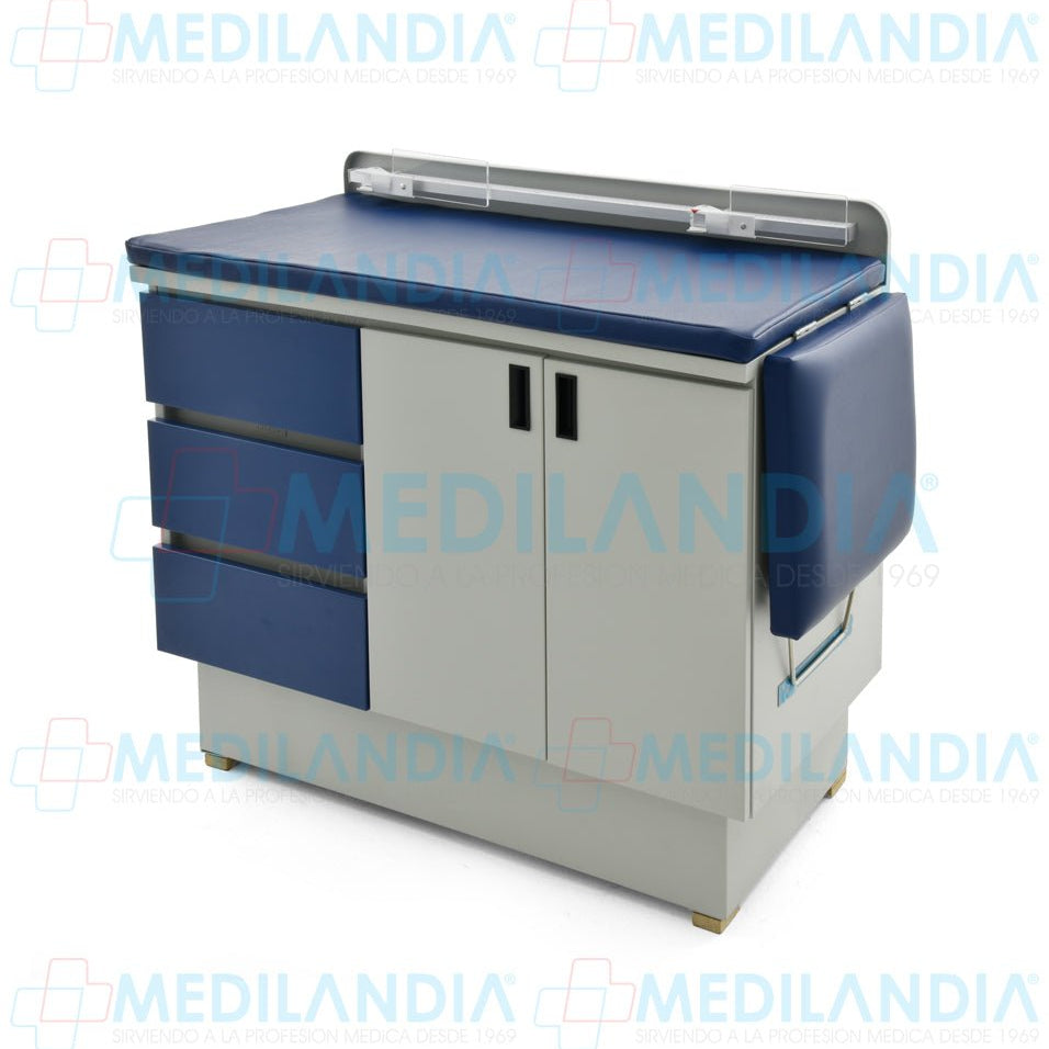 Mesa para exploración pediátrica con gabinete - Mesa de exploracion - CIIASA - MEDILANDIA | Tienda de productos y equipos médicos de calidad en México | Soluciones profesionales para clínicas, hospitales y consultorios.