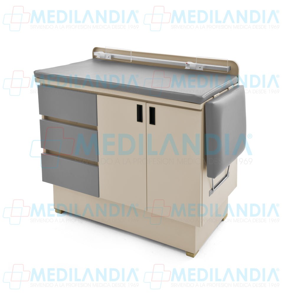 Mesa para exploración pediátrica con gabinete - Mesa de exploracion - CIIASA - MEDILANDIA | Tienda de productos y equipos médicos de calidad en México | Soluciones profesionales para clínicas, hospitales y consultorios.